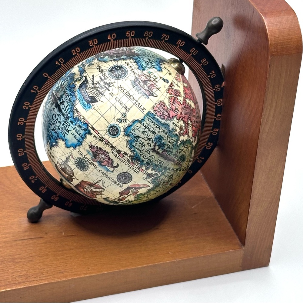 Pair of vintage globe bookends - Picture 7 of 9